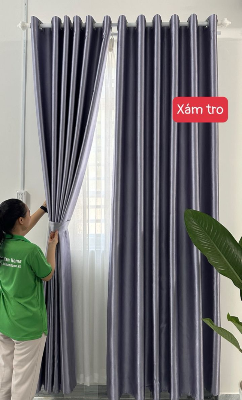 Màu rèm xám tro được rất nhiều người ưa chuộng hiện nay