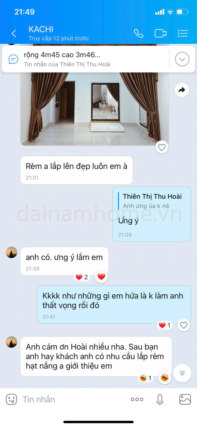 feedback rem cua mau beige dai nam home 1