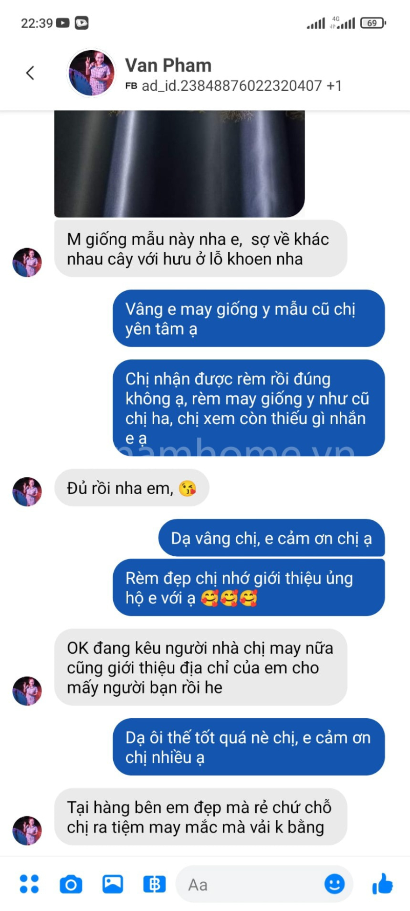 Phản hồi tích cực khi khách hàng trải nghiệm rèm cửa Đại Nam