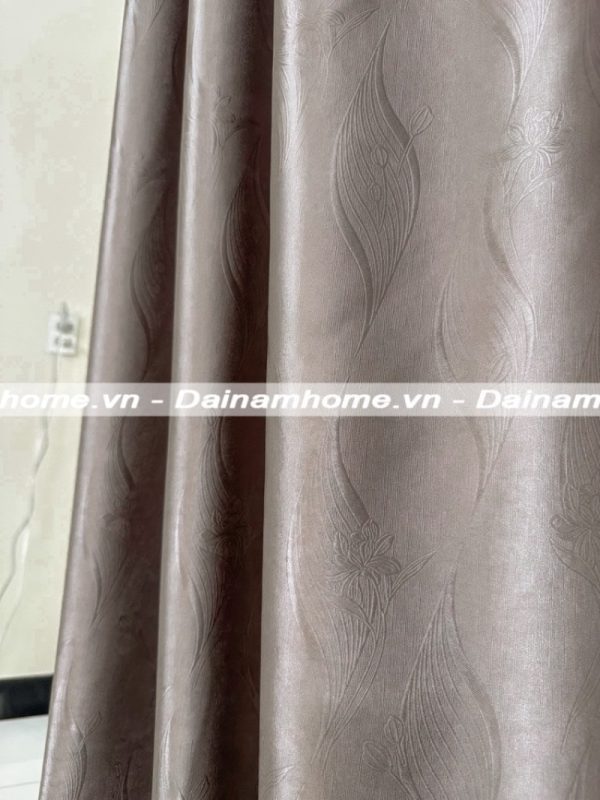 Mẫu vải rèm cửa màu beige hoạ tiết sóng