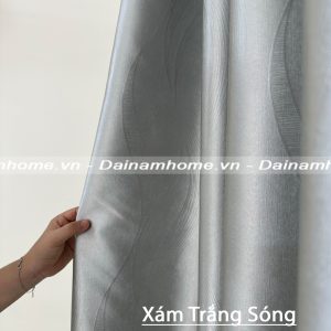 Rèm cửa sổ cản nắng màu xám trắng