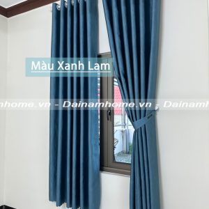 Rèm cửa sổ cản nắng màu xanh lam