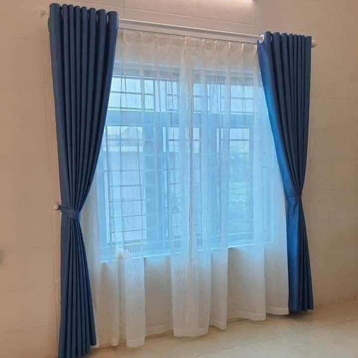Rèm cửa sổ vải hai lớp - mộ sự lựa chọn khá phổ biến cho phòng khách và phòng ngủ