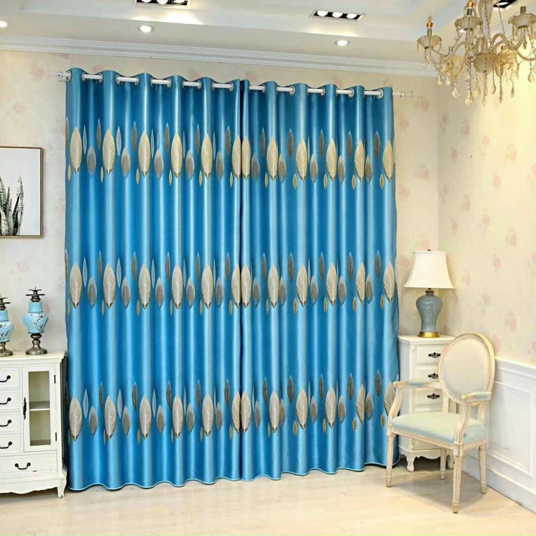 1900+ Mẫu rèm cửa sổ đẹp, giá rẻ Rèm cửa sổ chống nắng cho phòng ngủ hoa văn lá đôi